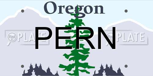 PERN Oregon License Plate