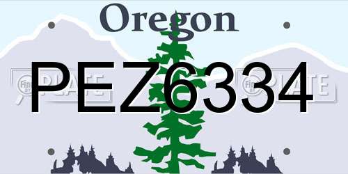 PEZ6334 Oregon License Plate