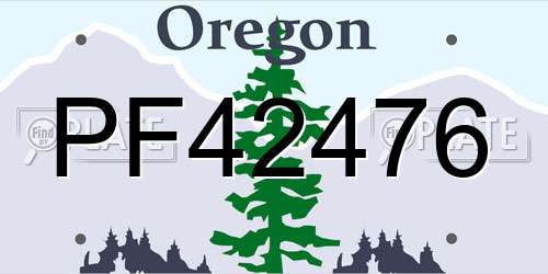 PF42476 Oregon License Plate