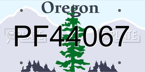 PF44067 Oregon License Plate