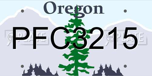 PFC3215 Oregon License Plate