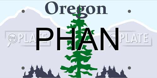PHAN Oregon License Plate