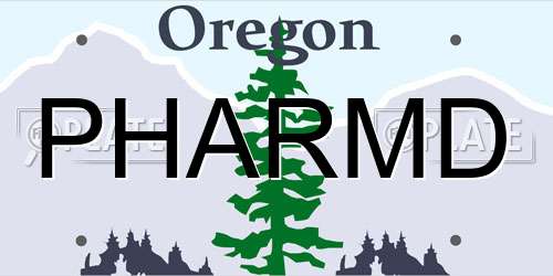 PHARMD Oregon License Plate