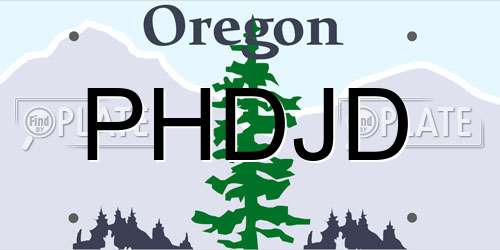 PHDJD Oregon License Plate