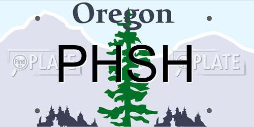 PHSH Oregon License Plate