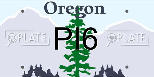 PI6 Oregon License Plate