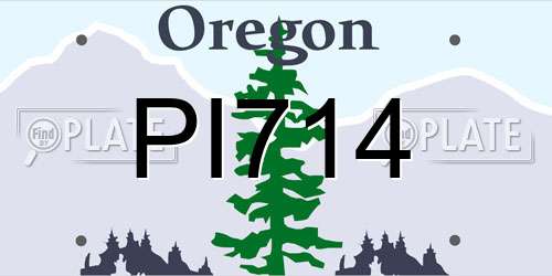 PI714 Oregon License Plate