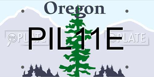 PIL11E Oregon License Plate