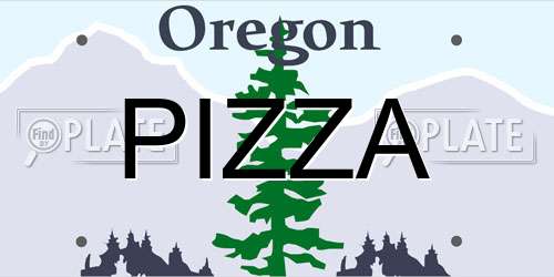 PIZZA Oregon License Plate