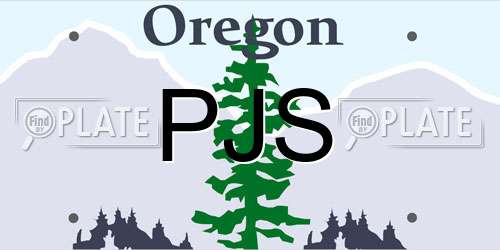 PJS Oregon License Plate
