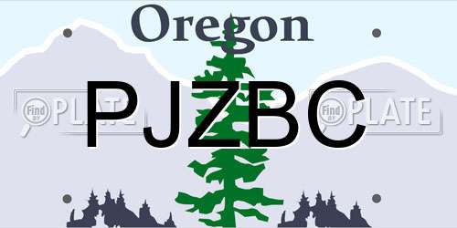 PJZBC Oregon License Plate