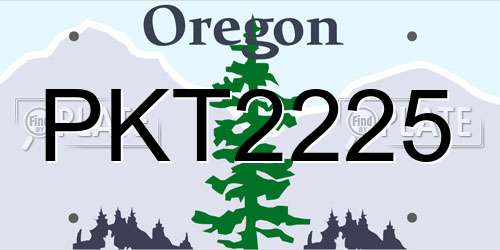 PKT2225 Oregon License Plate