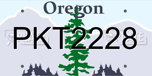 PKT2228 Oregon License Plate