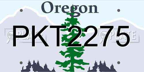 PKT2275 Oregon License Plate