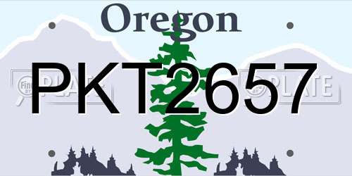 PKT2657 Oregon License Plate