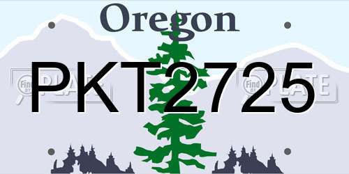 PKT2725 Oregon License Plate