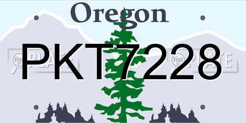 PKT7228 Oregon License Plate