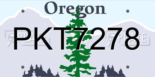 PKT7278 Oregon License Plate