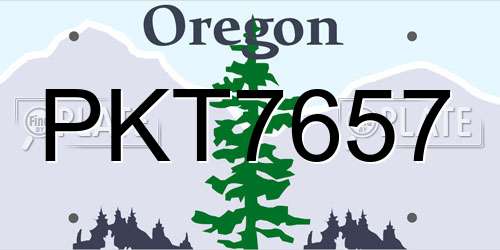 PKT7657 Oregon License Plate