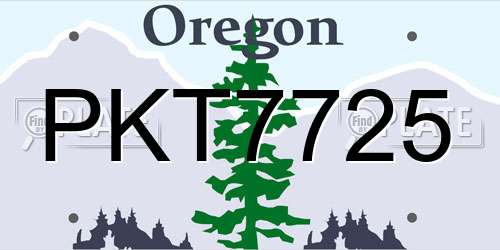 PKT7725 Oregon License Plate