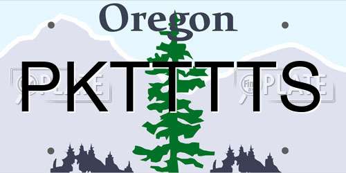 PKTTTTS Oregon License Plate