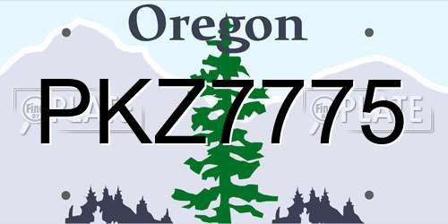 PKZ7775 Oregon License Plate