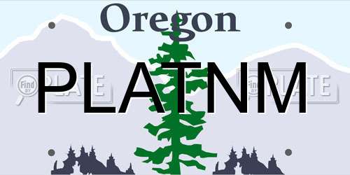 PLATNM Oregon License Plate
