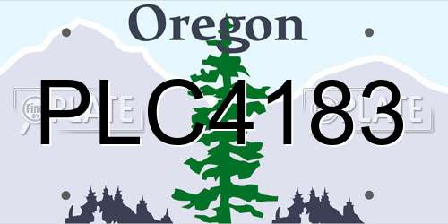 PLC4183 Oregon License Plate