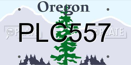 PLC557 Oregon License Plate