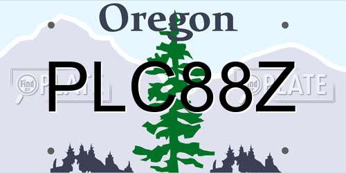 PLC88Z Oregon License Plate