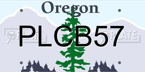 PLCB57 Oregon License Plate