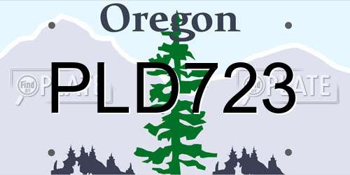 PLD723 Oregon License Plate