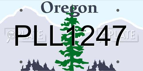 PLL1247 Oregon License Plate