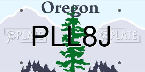 PLL8J Oregon License Plate
