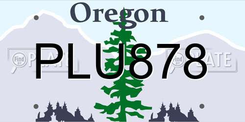 PLU878 Oregon License Plate