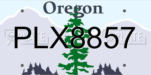 PLX8857 Oregon License Plate
