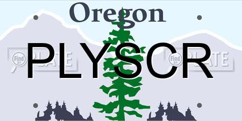 PLYSCR Oregon License Plate