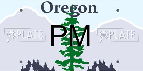 PM Oregon License Plate