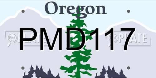 PMD117 Oregon License Plate