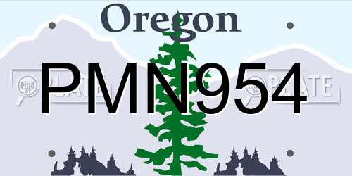PMN954 Oregon License Plate