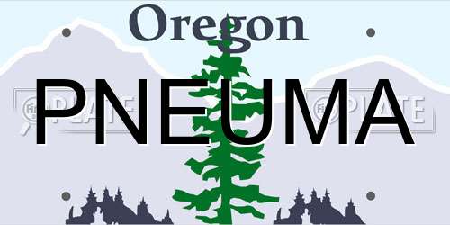 PNEUMA Oregon License Plate