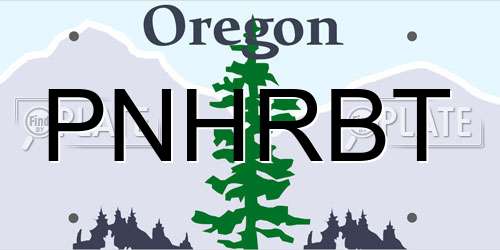 PNHRBT Oregon License Plate