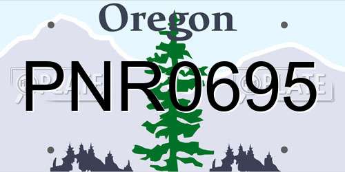 PNR0695 Oregon License Plate