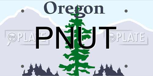 PNUT Oregon License Plate