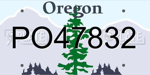 PO47832 Oregon License Plate