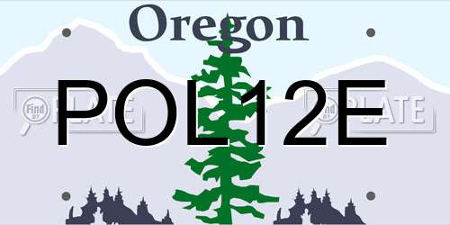 POL12E Oregon License Plate