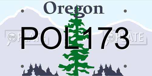 POL173 Oregon License Plate