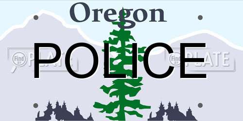 POLICE Oregon License Plate