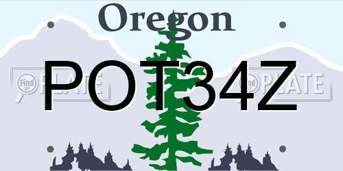 POT34Z Oregon License Plate