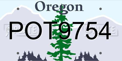POT9754 Oregon License Plate